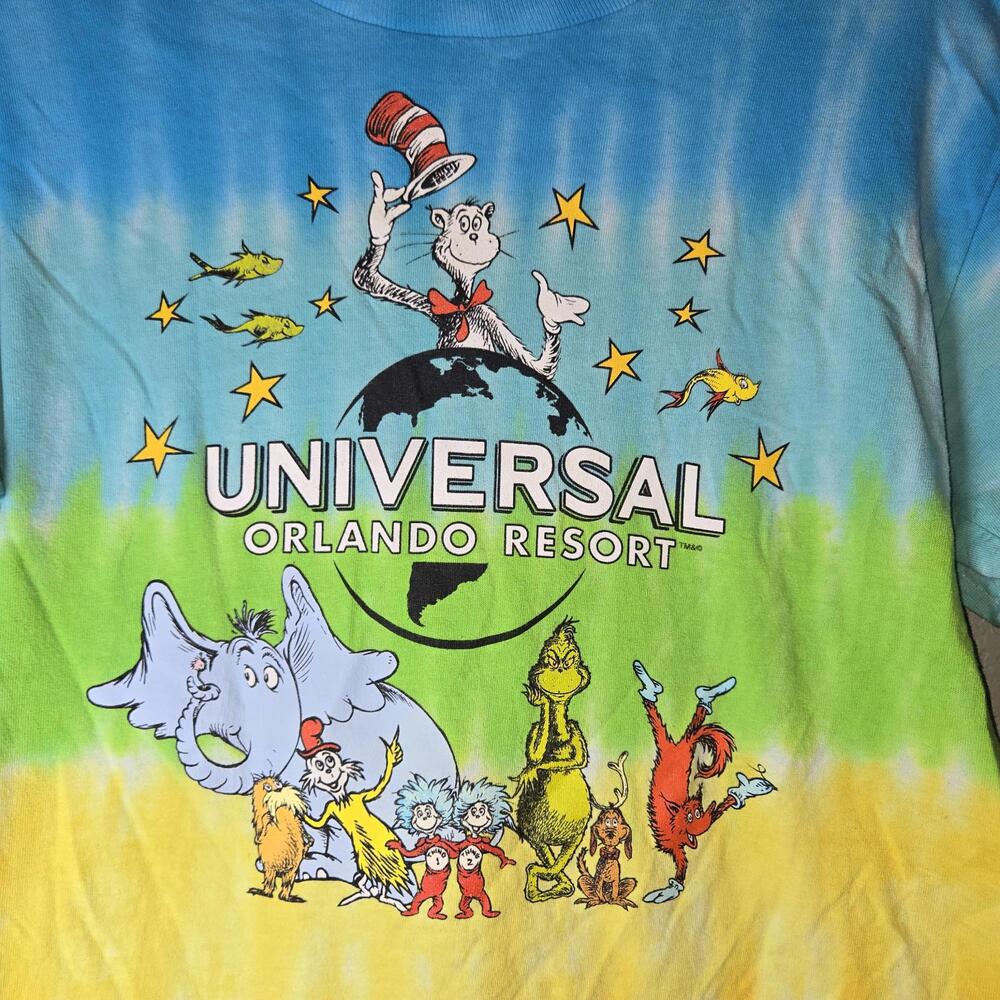 Universal Studios Orlando Resort Dr. Seuss Short-Sleeve T-Shirt Youth L Tie-Dye - Picture 2 of 8